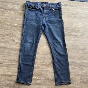 Men's J. Crew Mercantile Flex Dark Blue Straight Fit Denim Jeans 34 x 32